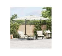 vidaXL Parasol de jardin 4005085 avec mât en acier blanc 290x290x238 cm