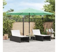 vidaXL Parasol de jardin avec mât en acier vert 223x223x213 cm, parasol, parasol d'extérieur, parasol de patio, parapluie, 4005099