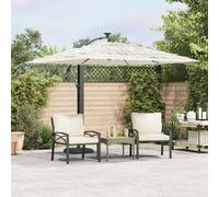 vidaXL Parasol de jardin 4005085 avec mât en acier blanc 290x290x238 cm