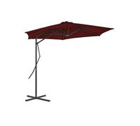 Parasol de Jardin avec Mât en Acier, Pare-soleil de Patio, Abri de Soleil, Parasol de Terrasse Extérieur, Rouge 312518