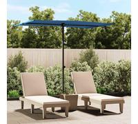 Parasol met aluminium paal 2x1,5 m azuurblauw47343