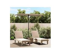 vidaXL Parasol de jardin avec mât en aluminium 2 x 1,5 m Taupe