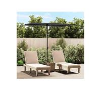 vidaXL Parasol de Jardin avec Mât en Aluminium, Pare-Soleil de Patio, Abri de Soleil, Parasol de Terrasse Extérieur, 2x1,5 m Anthracite