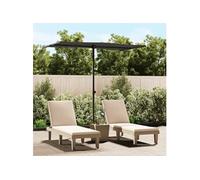 Parasol de Jardin avec Mât en Aluminium, Pare-soleil de Patio, Abri de Soleil, Parasol de Terrasse Extérieur, 180x110 47334