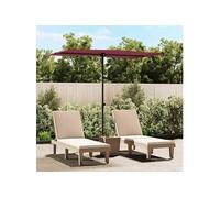 vidaXL Parasol de Jardin avec Mât en Aluminium, Pare-soleil de Patio, Abri de Soleil, Parasol de Terrasse Extérieur, 2x1,5 m 47340 Rouge G