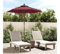Parasol de Jardin avec Mât en Bois Abri de Soleil Patio 196x231 cm vidaXL
