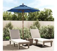 Parasol de Jardin avec Mât en Bois Abri de Soleil Patio 196x231 cm vidaXL