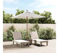 Parasol de Jardin avec Mât en Bois Abri de Soleil Patio 198x198x231 cm vidaXL