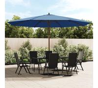 Parasol de Jardin avec Mât en Bois Abri de Soleil Patio 400x273 cm vidaXL