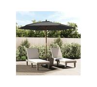 Parasol de jardin avec mât en bois anthracite 299x240 cm 363169