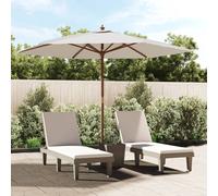 Vidaxl Parasol De Jardin Avec Mât En Bois Sable 299x240 Cm