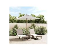 Vidaxl Parasol De Jardin Avec Mât En Bois Sable 198x198x231 Cm