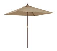 Parasol De Jardin Avec Mât En Bois Taupe 198x198x231 Cm Vidaxl Vidaxl