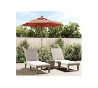Parasol de jardin avec mât en bois terre cuite 196x231 cm 363164