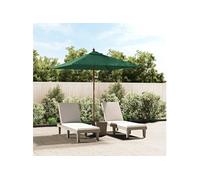 Parasol de jardin avec mât en bois vert 198x198x231 cm, parasol, parasol d'extérieur, parasol de patio, parapluie, parasol de terrasse