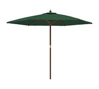Parasol de jardin avec mât en bois vert 299x240 cm