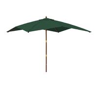 Parasol De Jardin Avec Mât En Bois Vert 300x300x273 Cm Vidaxl Vidaxl