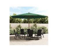 Parasol de Jardin avec Mât en Bois Abri de Soleil Patio 400x273 cm vidaXL