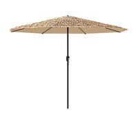 Parasol de jardin avec mât robuste mécanique à manivelle 388 x 388 x 248 cm en