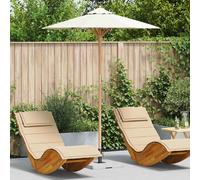 vidaXL Parasol de Jardin Crème Blanc 180x230 cm Bambou