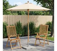 Parasol de jardin Bois d'eucalyptus massif Ombre d'Extérieur Patio vidaXL vidaXL