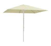 Outsunny Parasol de jardin parasol droit parasol extérieur carré 2,48 x 2,48 x 2,50 m, 2 hauteurs réglables, toile haute densité 180 g/m², aluminium et métal, beige