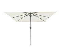 Parasol De Jardin Carré Vidaxl 295x245 Cm Blanc Sable