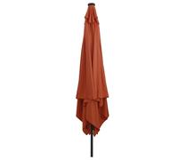 Parasol De Jardin Carré Vidaxl Avec Lumières Led 295x245 Cm Terracotta