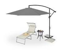 Parasol de jardin deporte 300 cm 11,2 kg parasol déporté parasol inclinable