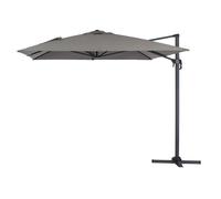 Parasol de jardin déporté en aluminium ""Sun 4"" - 3 x 4 m - Gris