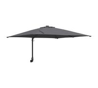 Parasol De Jardin Déporté Inclinable 248,5 X 247,5 X 160 Cm Avec Éclairage Led Chic En Polyester Anthracite Helloshop26 02_0058652 Multicolore