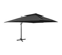 Vidaxl Parasol Déporté À Double Toit Noir 400x300 Cm Noir