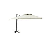 Parasol de Jardin en Porte-à-faux avec Double Toit, Pare-soleil de Patio, Abri de Soleil, Parasol de Terrasse 312368