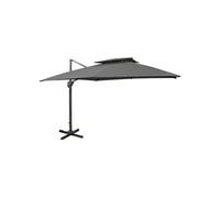 Parasol de Jardin en Porte-à-faux avec Double Toit, Pare-soleil de Patio, Abri de Soleil, Parasol de Terrasse 312372