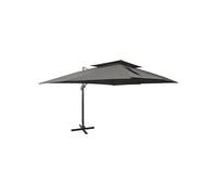 Parasol de Jardin en Porte-à-faux avec Double Toit, Pare-soleil de Patio, Abri de Soleil, Parasol de Terrasse 312373