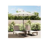 Parasol En Porte-À-Faux Avec Led 3 M Blanc Sable - Blanc Blanc