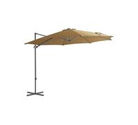 Parasol de Jardin en Porte-à-faux avec Mât en Acier, Pare-soleil de Patio, Abri de Soleil, Parasol de Terrasse, Taupe 44631