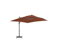 Parasol de jardin en porte à faux avec mât en aluminium