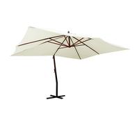 Parasol de Jardin en Porte-à-faux avec Mât en Bois Pare-soleil Anthracite vidaXL