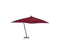 Parasol de Jardin en Porte-à-faux avec Mât en Bois, Pare-soleil de Patio, Abri de Soleil, Parasol de Terrasse 44493