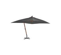 Parasol de Jardin en Porte-à-faux avec Mât en Bois, Pare-soleil de Patio, Abri de Soleil, Parasol de Terrasse 44491