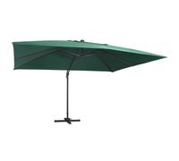 Parasol de Jardin en Porte-à-faux et Lumières LED et Mât Aluminium Abri vidaXL