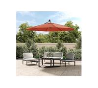 Parasol de Jardin en Porte-à-faux et Lumières LED Mât en Acier Abri Patio vidaXL
