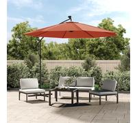 Parasol de Jardin en Porte-à-faux et Lumières LED Mât en Acier Abri Patio vidaXL