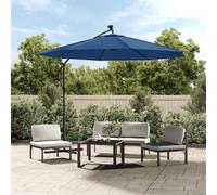 Parasol de Jardin en Porte-à-faux et Lumières LED Mât en Acier Abri Patio vidaXL