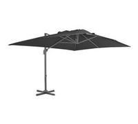 vidaXL Parasol en porte-à-faux Mat en aluminium 400x300 cm Anthracite