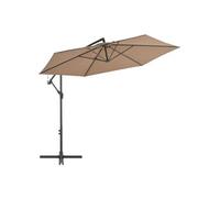 Vidaxl Parasol En Porte-À-Feux Avec Poteau En Aluminium 300 Cm Taupe Gris