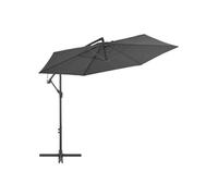 Parasol de Jardin en Porte-à-faux et Poteau en Aluminium, Pare-soleil de Patio, Abri de Soleil, Parasol de Plage 44509