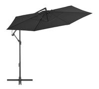 Parasol de Jardin en Porte-à-faux Pare-soleil Abri de Soleil Blanc Sable vidaXL