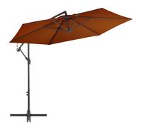 Parasol de Jardin en Porte-à-faux Pare-soleil Abri de Soleil Blanc Sable vidaXL
